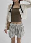 Tiang Knit Crop Linen Cardigan