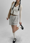 Tiang Knit Crop Linen Cardigan