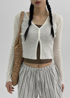 Tiang Knit Crop Linen Cardigan