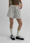 [MADE] Polyp Linen Stripe Banding Shorts