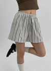 [MADE] Polyp Linen Stripe Banding Shorts