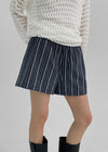 [MADE] Polyp Linen Stripe Banding Shorts