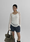 [MADE] Polyp Linen Stripe Banding Shorts