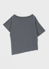 Olluon Loose Fit One Shoulder Short Sleeve Tee