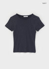 Denimo Dot Round Short Sleeve Tee