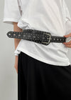 Ramtune Studded Wide Leather Belt
