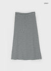 Shuko Terry Stripe Long Skirt