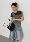 Chemnock Washed Distressed Wide Denim Pants