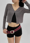 Tiang Knit Crop Linen Cardigan
