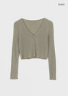 Tiang Knit Crop Linen Cardigan