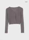Tiang Knit Crop Linen Cardigan