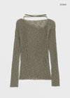 Dalki Off-Shoulder Loose Summer Knit (Belt Set)
