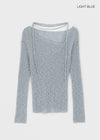 Dalki Off-Shoulder Loose Summer Knit (Belt Set)