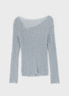 Dalki Off-Shoulder Loose Summer Knit (Belt Set)