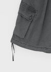 (UNISEX) Chatonner Banding Washed Cargo Bermuda Pants