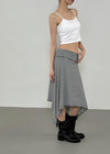 [MADE] Rami Asymmetric Midi Skirt