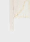 Ssohkeng Sheer Frill Crop Cardigan