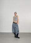 Berop Stripe Carpenter Wide Balloon Pants