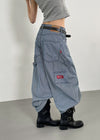 Berop Stripe Carpenter Wide Balloon Pants