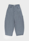 Berop Stripe Carpenter Wide Balloon Pants