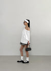 Chems Check Banding Mini Skirt Pants