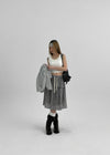 Tupel Check Tiered Midi Skirt
