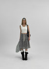 Tupel Check Tiered Midi Skirt
