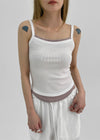 Beldeau Contrast Layered Sleeveless Top