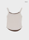 Beldeau Contrast Layered Sleeveless Top