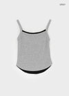 Beldeau Contrast Layered Sleeveless Top