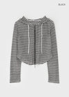 Tiback Stripe Summer Two-Way Hoodie Zip-Up