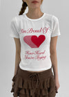 Lowden Printed Semi-Crop Short Sleeve Tee