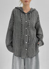 [MADE] Shrut Check Summer Loose Fit Hooded Shirt