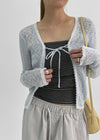 Sendel Sheer Lace Crop Cardigan