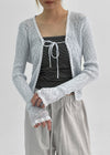 Sendel Sheer Lace Crop Cardigan