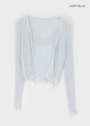 Sendel Sheer Lace Crop Cardigan