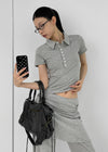 [MADE] Melvin Henry-Neck Collar Short Sleeve T-shirt