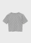 Kongking Dot Crop Short Sleeve Tee