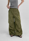[MADE] Natit Nylon Pleated Back-Banding Pants