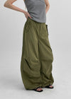 [MADE] Natit Nylon Pleated Back-Banding Pants
