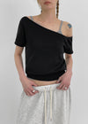[MADE] Kerry Unbalanced Off-Shoulder Knit