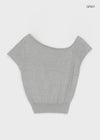 [MADE] Kerry Unbalanced Off-Shoulder Knit