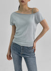 [MADE] Kerry Unbalanced Off-Shoulder Knit
