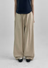 (UNISEX) Pearl Hall Wide Banding Pants (Linen 100%)