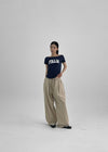 (UNISEX) Pearl Hall Wide Banding Pants (Linen 100%)