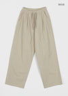 (UNISEX) Pearl Hall Wide Banding Pants (Linen 100%)