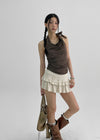 Hevill Tiered Mini Skirt Pants