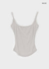 Coolaning Ribbed Rounded Square Sleeveless Top