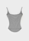 Coolaning Ribbed Rounded Square Sleeveless Top
