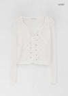 Morots Set – Frill Cardigan & Frill Dot Sleeveless Top